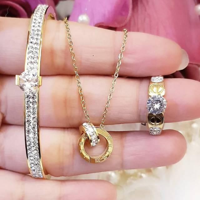 Titanium set perhiasan 2804k
