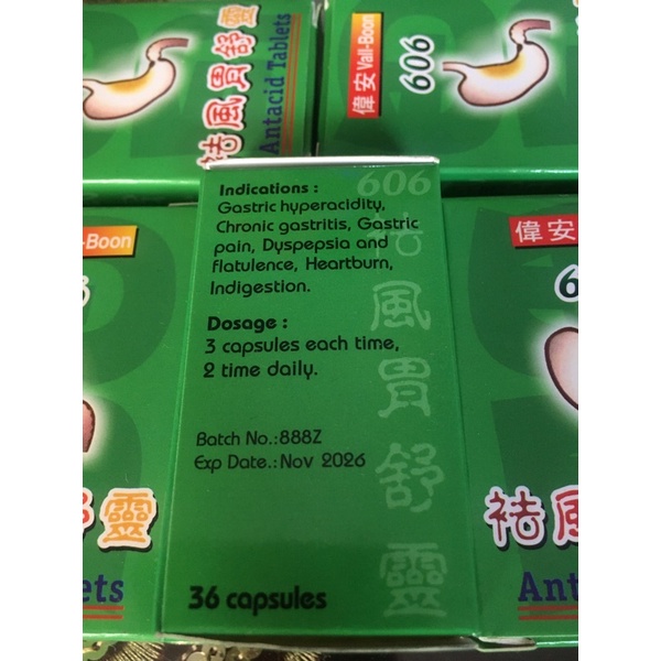 606 Obat Lambung / 606 Vall Boon Antacid Tablets