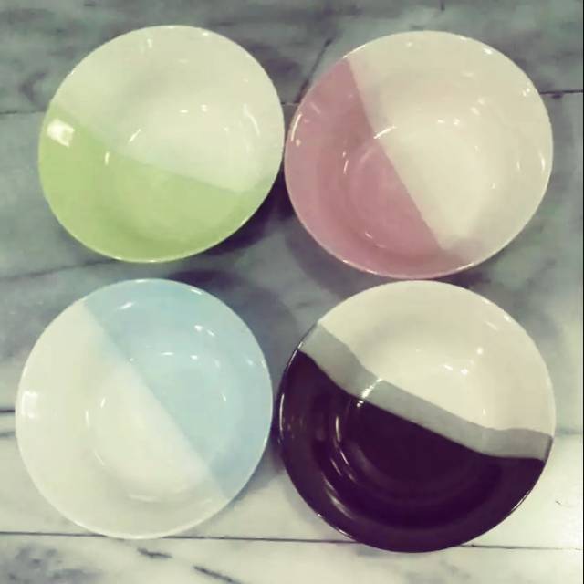 Mangkok keramik two tone Shopee Indonesia Mangkok keramik two tone Shopee Indonesia