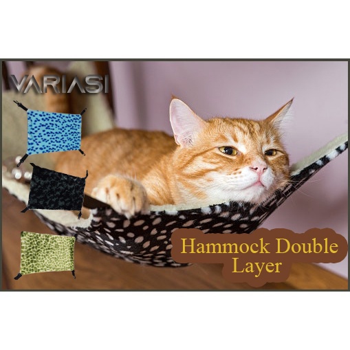 Ayunan 2 Lapis - Hammock - Kucing Anjing Musang SG / Double Layer Pet Hammock