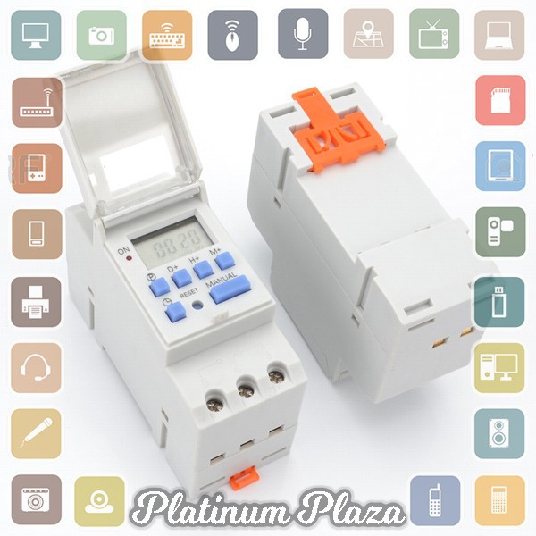 Taffware Power Timer Programmable Time Switch Relay 16A 220V 2000W`14GTVW- White