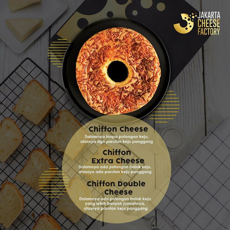 KUE CAKE BOLU CHIFFON CHEESE FACTORY