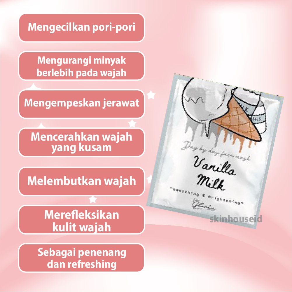 Skinhouseid Lea Gloria Masker Wajah Organik 10GR Perawatan Kecantikan Murah Berkualitas BPOM