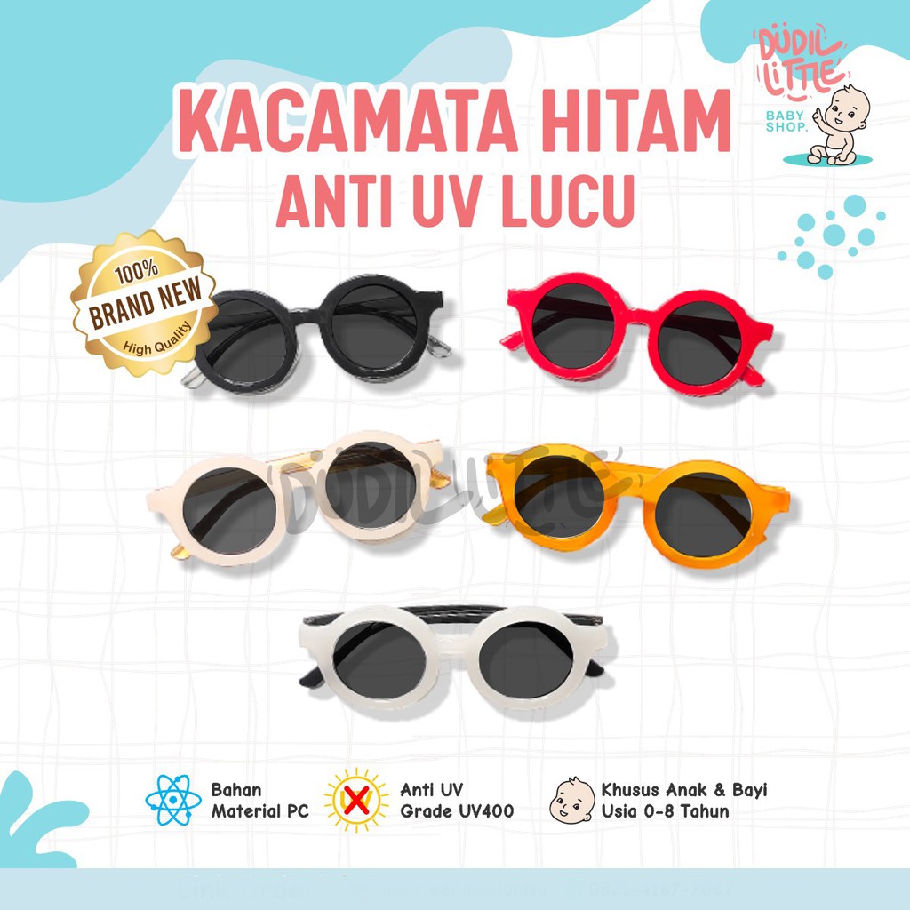 Kacamata Hitam Anti UV Lucu Untuk Bayi Anak Usia 1-8 Tahun