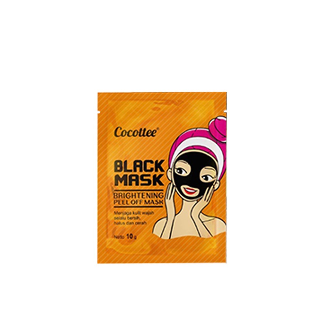 

COCOTTEE 1 sachet black mud face mask bpom / brightening peel off mask