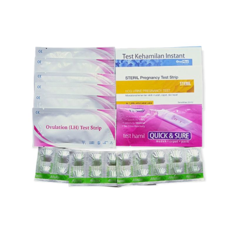 Ovulation LH Test Strip 7pcs ~ Test Hamil 3pcs ~ Afolat 3 strip