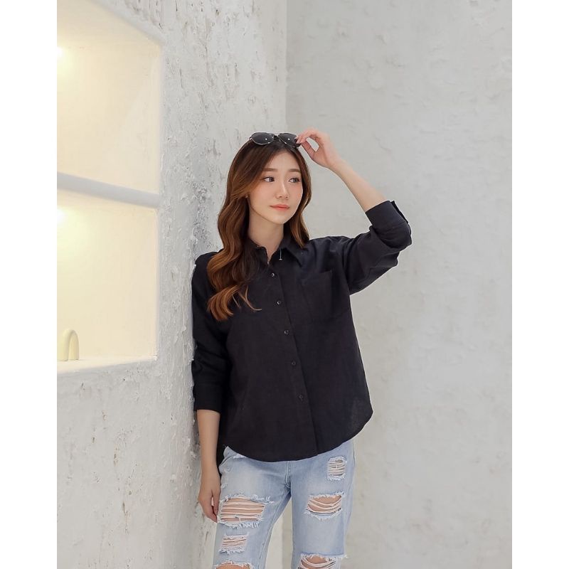 Kemeja linen oversize kemeja viral kemeja Olivia shirt