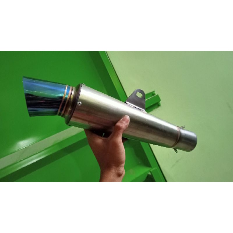 Slincer knalpot racing diamond segi enam kompetisi polos ujung blue model BSS DPJ CTS fanterra