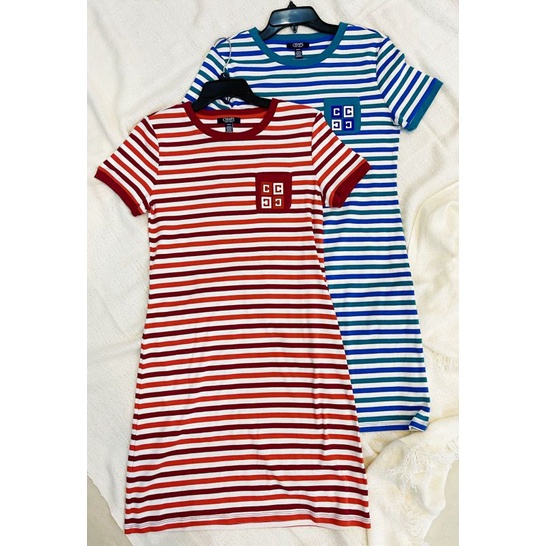 Chap* striped one pocket t shirt dres