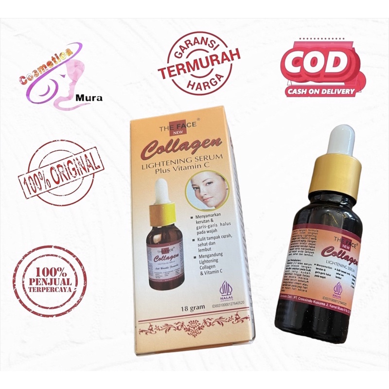 [ serum collagen ] the face serum collagen bpom original - serum kaca collagen bpom the face