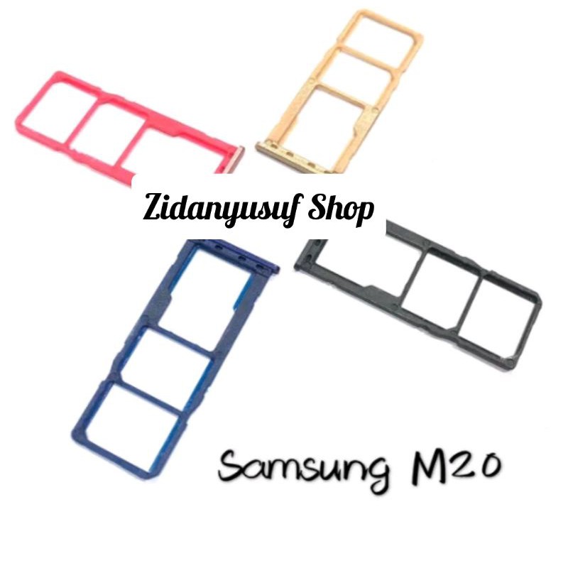 SIMTRAY SIMLOCK SLOT KARTU TEMPAT SIM SAMSUNG M20 M205 SLOT SIMCARD ORIGINAL