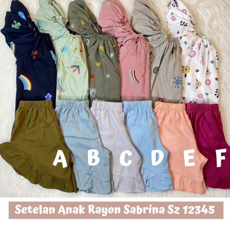 Setelan Rayon Anak Smilee Premium Usia 1 2 3 4 5 Tahun