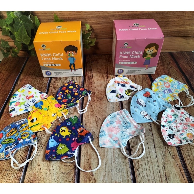 masker kn95 careion anak motif 5ply karakter 50pcs masker kn95 3D