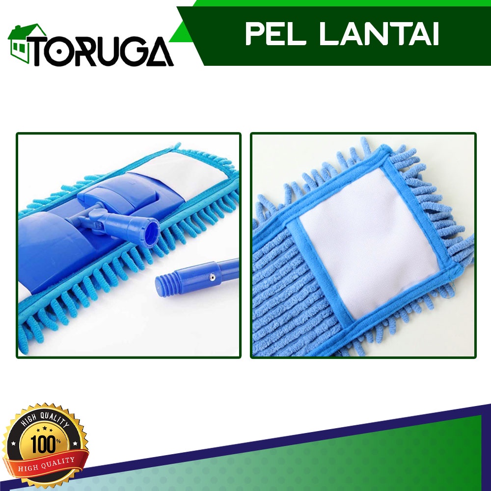 Pel Lantai Cendol Microfiber Stainless Alat Pel Sapu Lantai Magic Fiber Clean