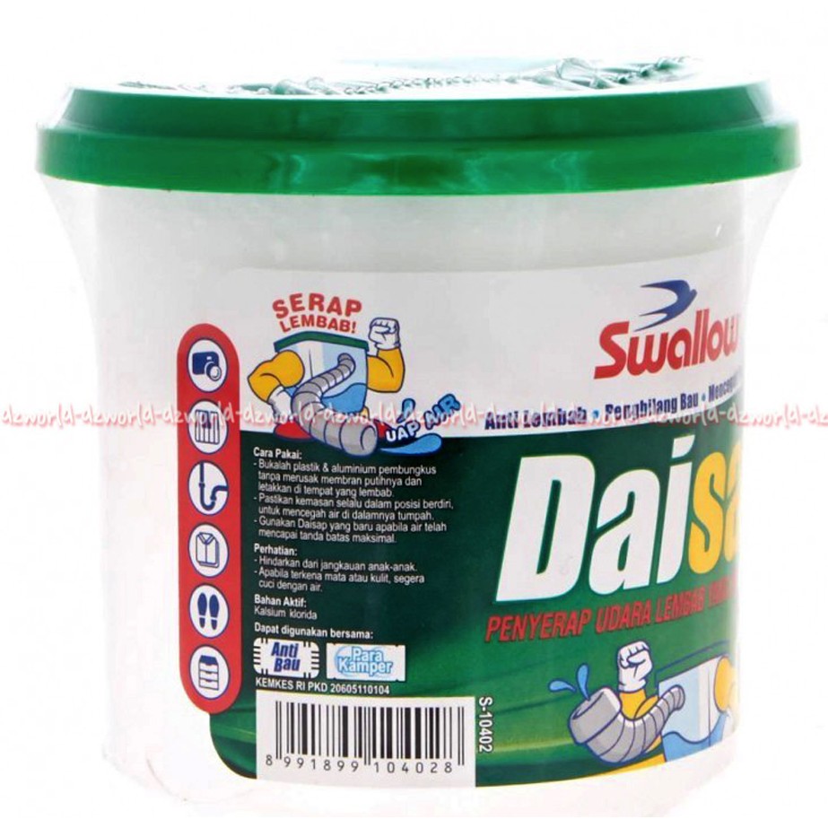 Swallow Daisap Penyerap Udara lembab yang kuat Hijau 225ml