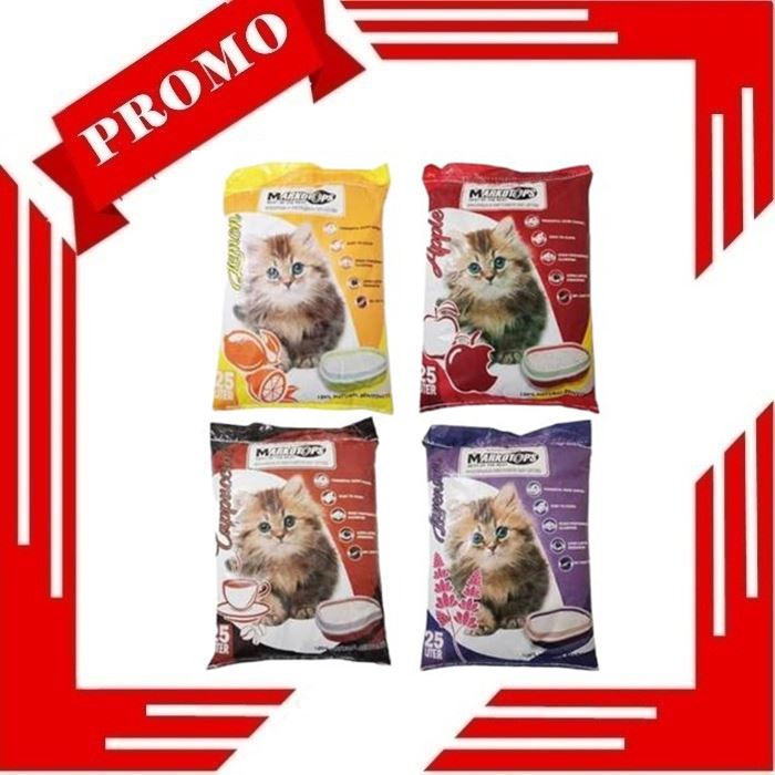 Markotop Pasir Kucing 25 Liter Gumpal Wangi 20 KG/ Non Kawan/Non Top