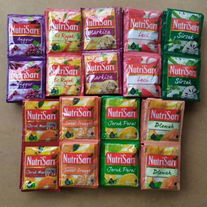 

Nutrisari Renceng isi 10 Sachet bervarian 14g