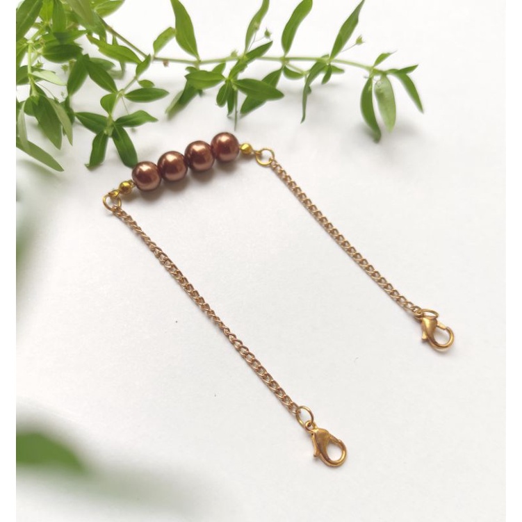 KONEKTOR RANTAI CHAIN GOLD MUTIARA HIJAB PREMIUM