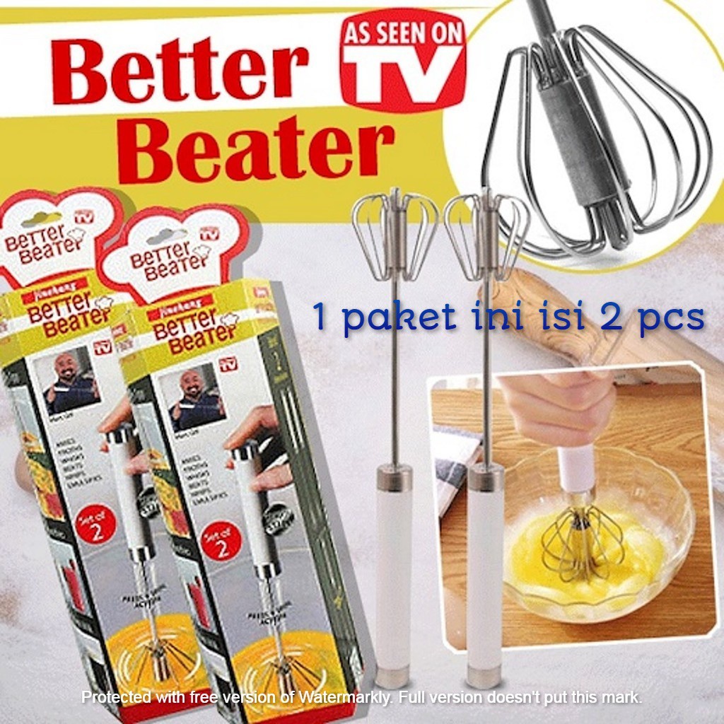 Better Beater Hand Mixer otomatis (Manual) harga 1 set isi 2pcs