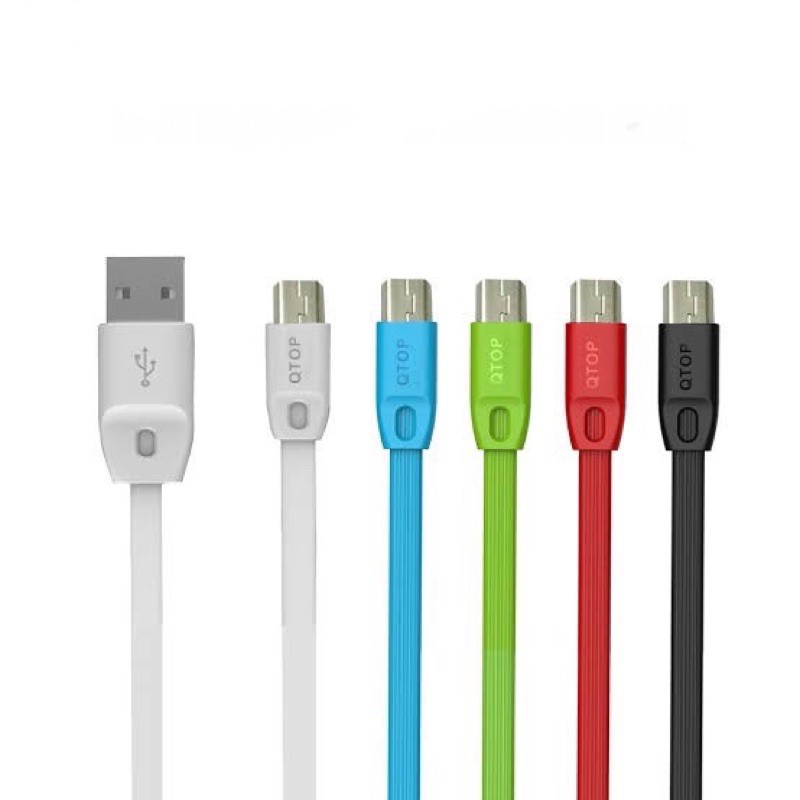 KABEL DATA USB QTOP MURAH MICRO 2.4A FAST CHARGE USB CABLE DATA KABEL MICRO QTOP PER PCS