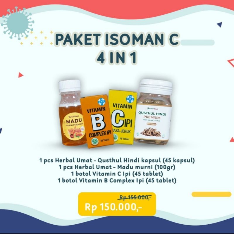 

Herbal Paket Isoman C 4 IN 1 (beli 2 khusus Jabodetabek gratis ongkir)