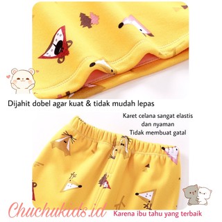 Piyama anak  baju  tidur  anak  laki laki perempuan  setelan lengan  panjang  motif kartun korea import 