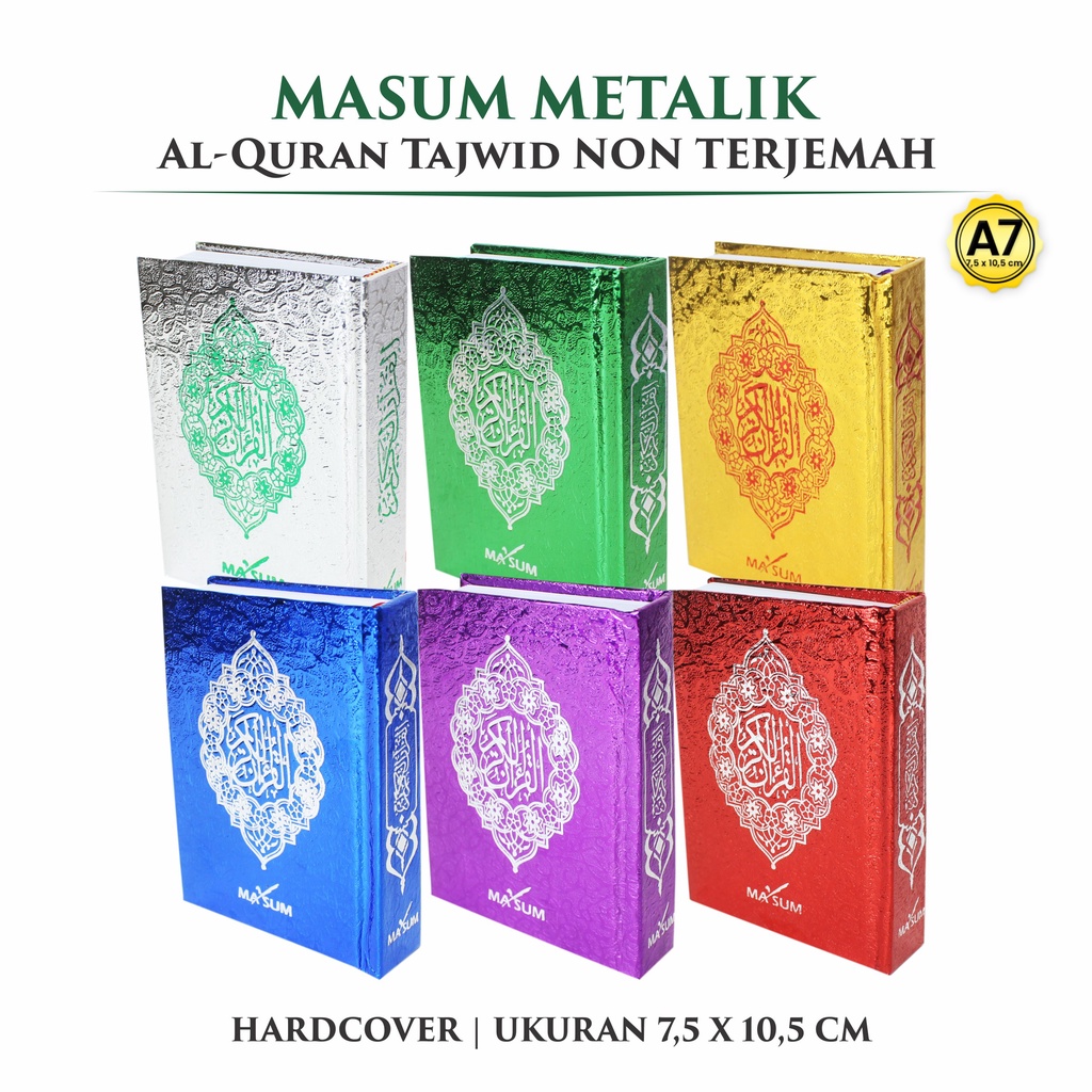 Alquran Kecil Saku Mini Al Quran Non Terjemah Wakaf Cover Warna Warni Non Terjemah Hard Cover Warna
