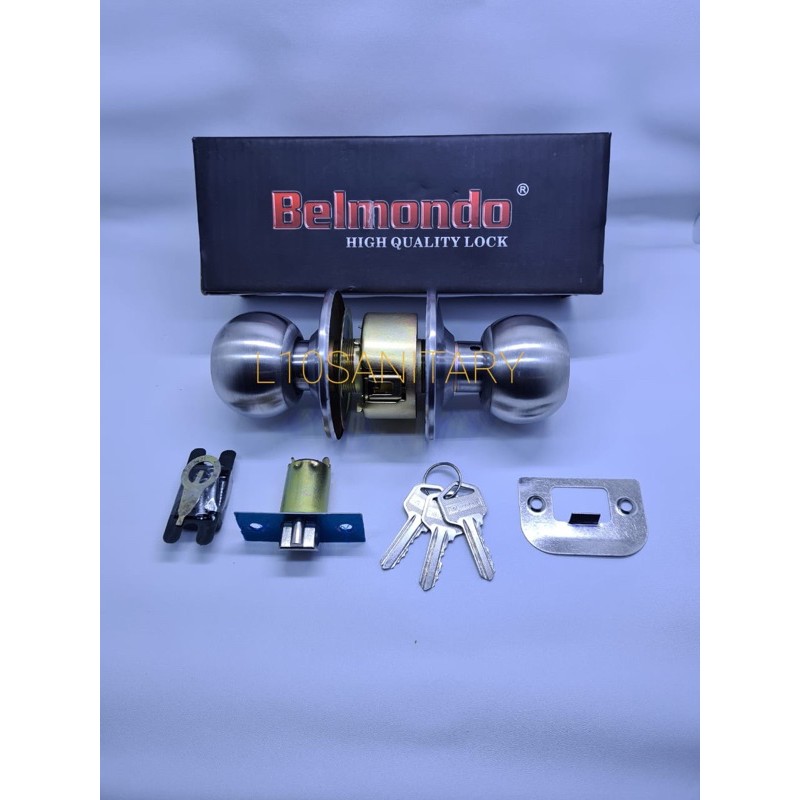 Kunci Pintu Bulat Murah Belmondo Binoche/Handle Pintu Kamar Mandi Stainless Belmondo Binoche Fullset