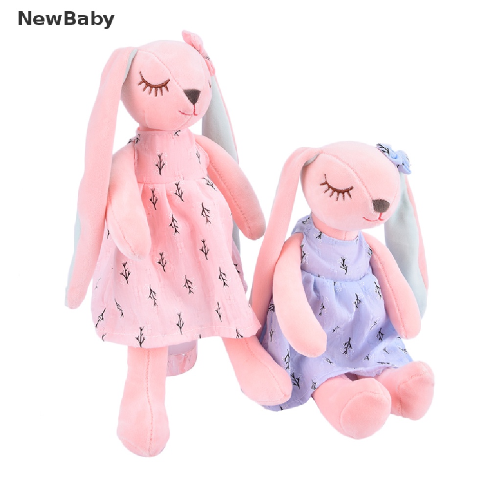 Mainan Boneka Kelinci Telinga Panjang Bahan Plush Untuk Bayi