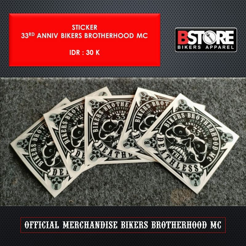 Sticker Hologram Anniversary 33 Bikers Brotherhood MC