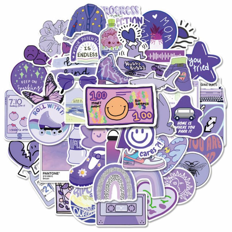 

Stiker Aesthetic Ungu Pack Style 260129- Stiker Aesthetic Keren Imut Laptop, Aksesoris Hp, Anti Air, Motif, Helm, Tumbler, Koper, Kulkas