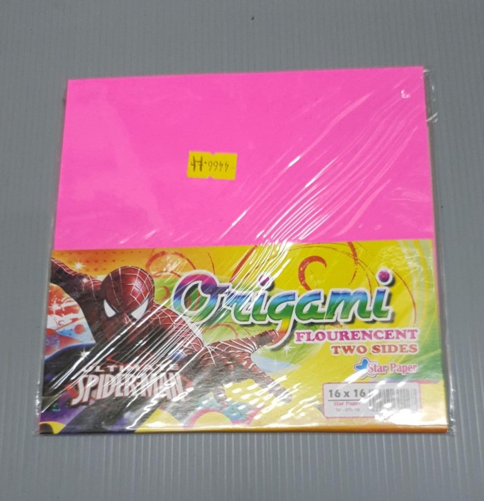 

ORIGAMI STARPAPER D/S FLUORESCENT 16x16 cm (20lbr) | KERTAS LIPAT