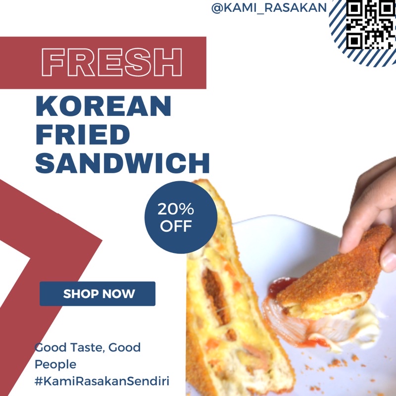 

Korean Sandwich Roti Goreng /Froozen