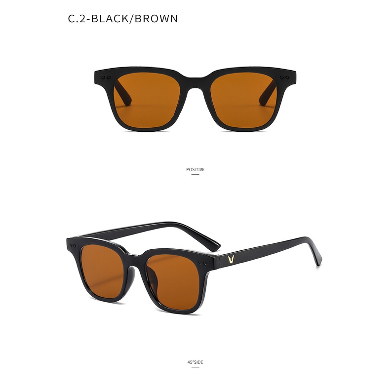 RRNS KM-005 Kacamata Wanita Pria Optik Anti Sunglass Dengan Fashion Sunglasses Kacamata Hitam-BLACK/BROWN