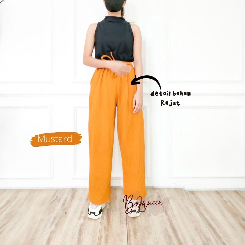 CELANA KULOT RAJUT KNIT PANTS KOREA STYLE / KULOT RAJUT HIGH WAIST ORI TEBAL PREMIUM