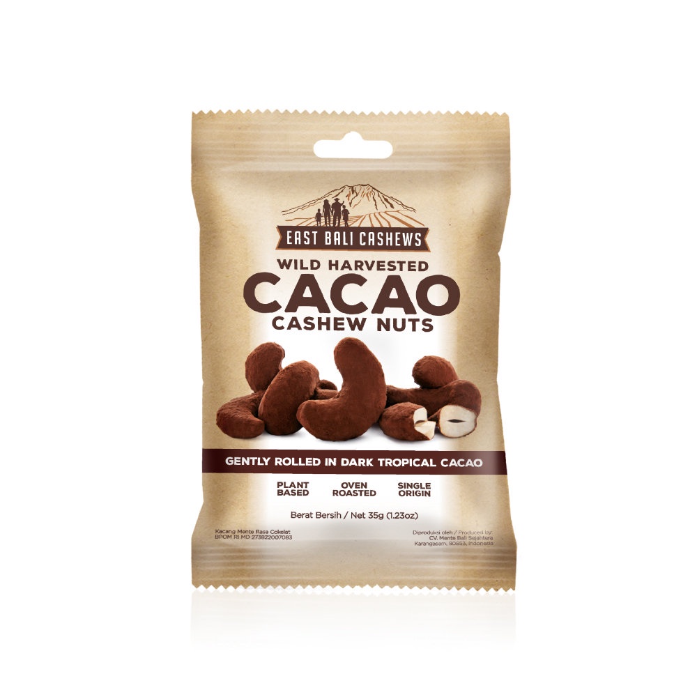

East Bali Cashews - Cashew Nuts 35 Gr - Kacang Mente Cacao TKDB