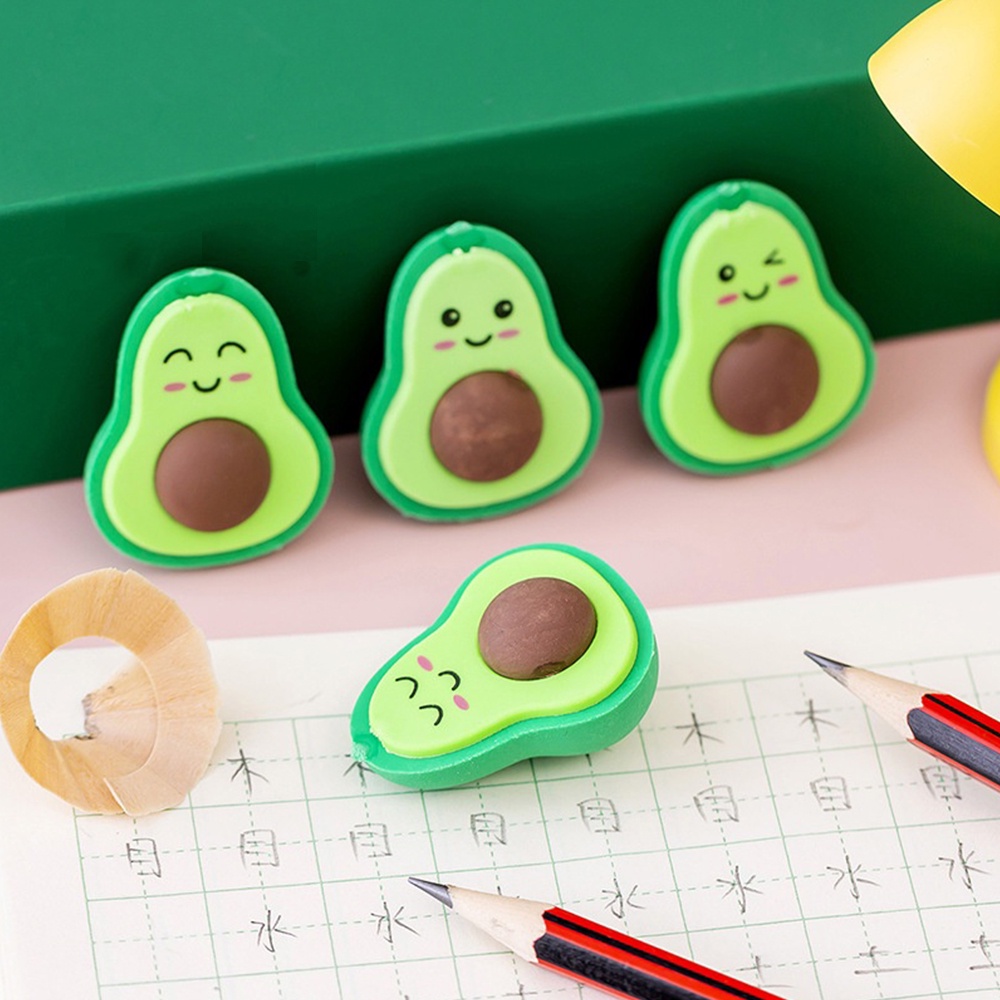 【COD Tangding】Avocado Rubber Student Creativity Fashion Stationery