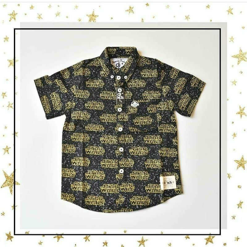 DJ Kids - Kemeja Anak Laki Laki Starwars/ Kemeja Anak Laki Laki/ Kemeja Anak Lengan Pendek