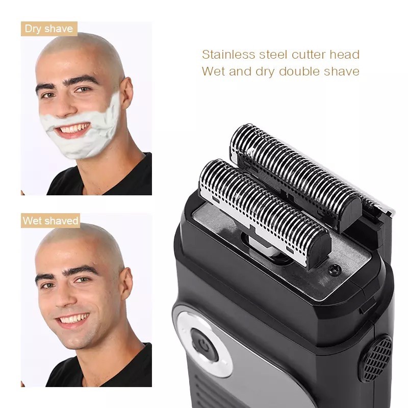 Kemei KM 2026 Alat Cukur Rambut Botak Hair Clipper Razor Shaver Twin Blade Cordless Trimmer KM-2026