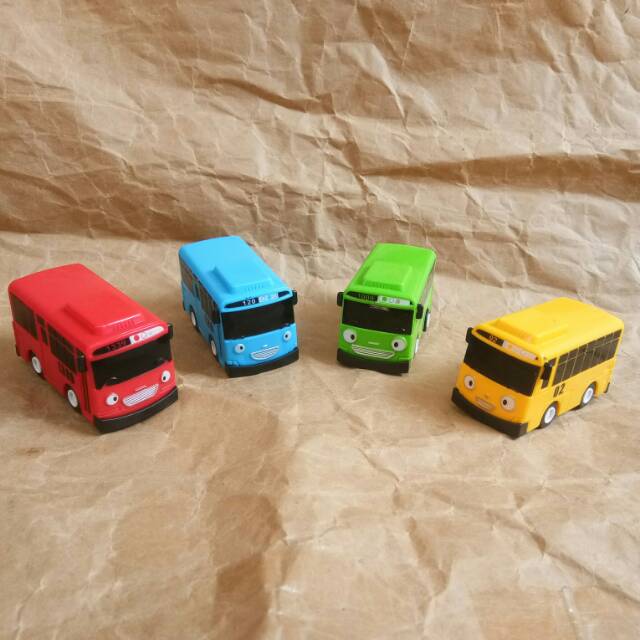 ECER Mainan Mini Bus Kecil Pull Back SATUAN Biru Hijau