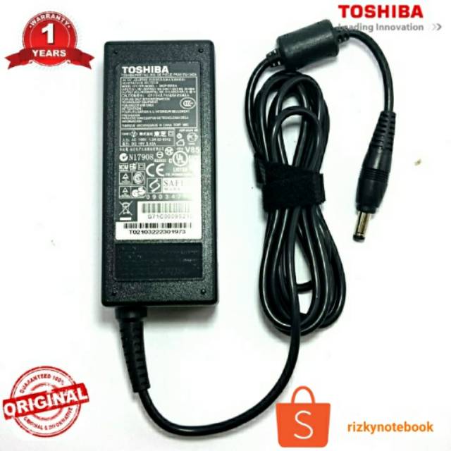 Adaptor Original Toshiba 19V 3.42A Garansi 1 tahun