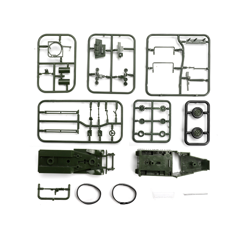 Mainan Rakit Model 4D 1 / 72 M3A1 Semitracked Armored Diy