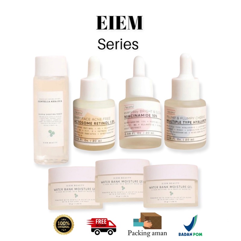 EIEM BEAUTY SERUM MOISTURIZER TONER MAYRA SERUM EI.EM SERUM BRIGHTENING NIACINAMIDE, FACE ACNE RETIN