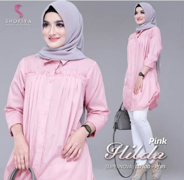 Hilda Tunik Baju Atasan Wanita Dewasa Terbaru Kekinian-3