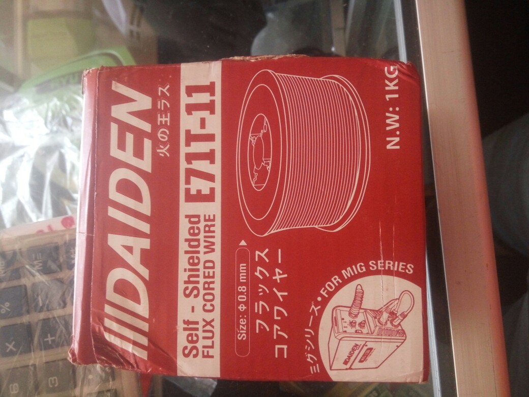Daiden Kawat Las Flux Core 0.8 Mm Gasless Gas Less Mig Tanpa Gas Co E71t-11 E 71 T - 11 1kg Besi