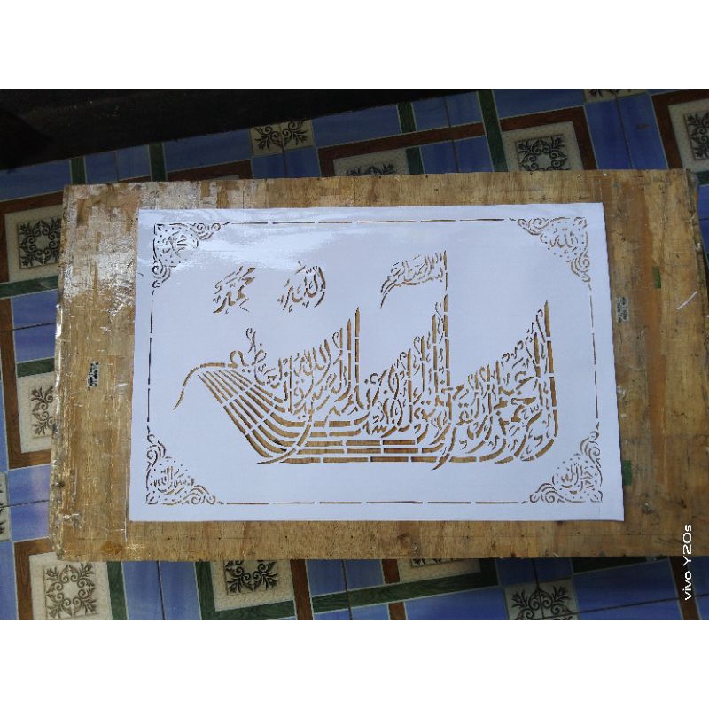 mal kaligrafi 90x60 kertas pul lakban