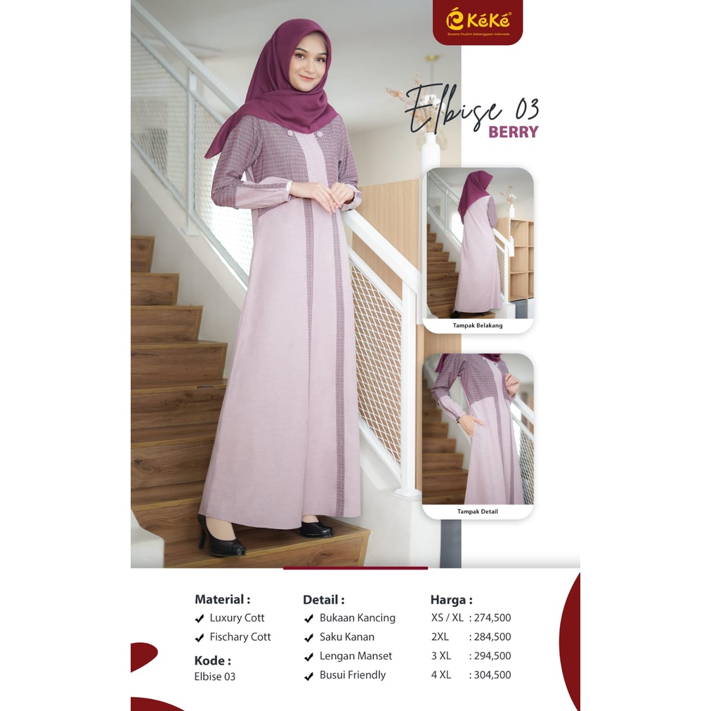 Gamis Dewasa Keke Elbise 03 | Elbise Series - GD Elbise 03 Gamis Dewasa Keke Original