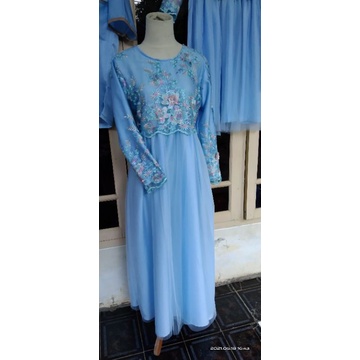 gamis kondangan tile bordir Dan maxmara premium