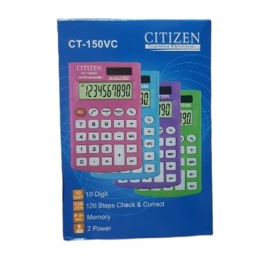 kalkulator saku CITIZEN CT-150VC mini 10 digit check n correct