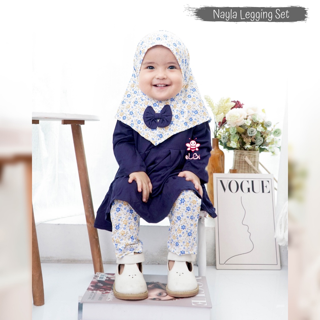 Baju Gamis Anak Perempuan 1-5 Tahun / Baju Muslim Anak / Baju Muslim Anak Perempuan eLBi Nayla